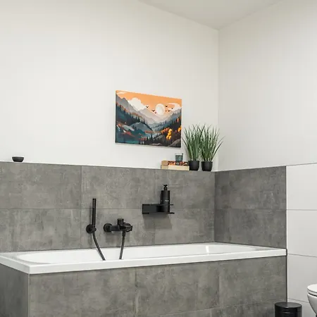 #14 Jsliving Deluxe - Penthouse Mit Dachterrasse Und Panoramablick Kochinsel Badewanne Highspeedwlan Διαμέρισμα *
